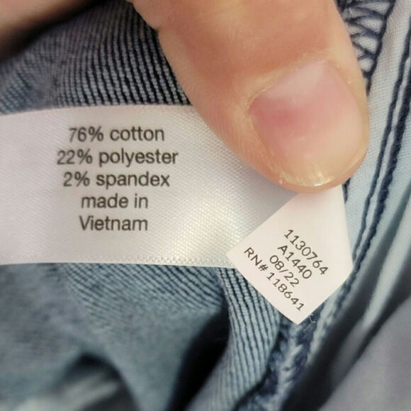 LANE BRYANT WIDE LEG FRONT SEAM TROUSER JEAN, SZ 14 - Picture 9 of 14